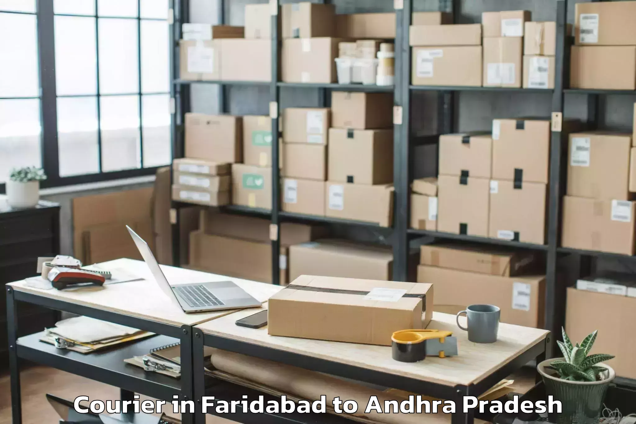 Top Faridabad to Nuzividu Courier Available